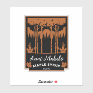 メープルシロップホーム編集可能 シール