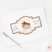 メープルシロップメープルリーフトリオオールドスタイルラベル 長方形シール (封筒)