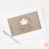 メープルシロップラベル円形ロゴ（バッチおよび日付） 長方形シール (封筒)