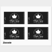 メープルシロップラベル円形ロゴ（バッチおよび日付） 長方形シール (シート)