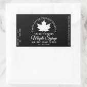 メープルシロップラベル円形ロゴ（バッチおよび日付） 長方形シール (バッグ)