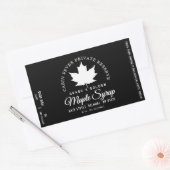 メープルシロップラベル円形ロゴ（バッチおよび日付） 長方形シール (封筒)