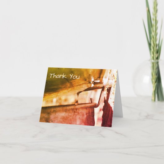 メープルシロップランニングサップ自然アートサンキューカード サンキューカード (正面)