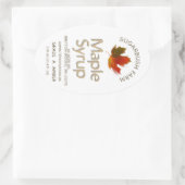 メープルシロップ大カラフル楕円メープルリーフラベル 楕円形シール (バッグ)