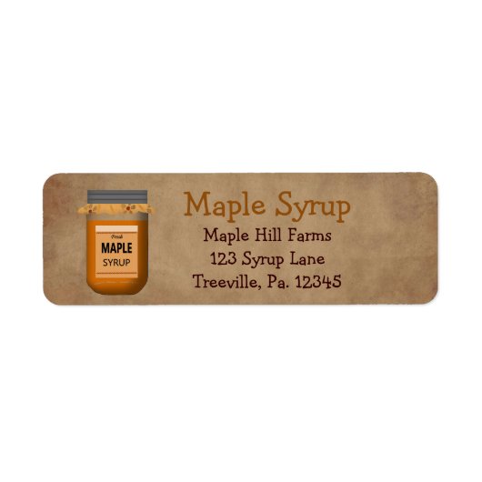 メープルシロップ小ラベル ラベル (正面)