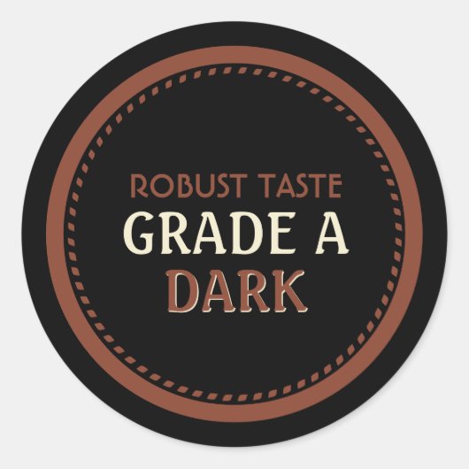 メープルシロップ採点ラベルブラック金ゴールド ラウンドシール (正面)