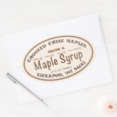 メープルシロップ新しい成績チェックリストラベルアイボリー 楕円形シール (封筒)