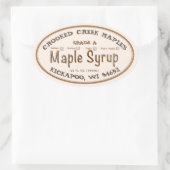 メープルシロップ新しい成績チェックリストラベルアイボリー 楕円形シール (バッグ)