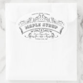 メープルシロップ旧スファッションドクロール編集可能ラベル 楕円形シール (バッグ)