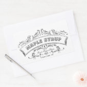 メープルシロップ旧スファッションドクロール編集可能ラベル 長方形シール (封筒)