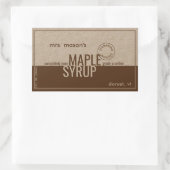 メープルシロップ春シーズンクラフト及びブラウンラベル 長方形シール (バッグ)