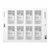 メープルシロップ栄養ファクト最新のFDA規制 ラベル (フルシート)