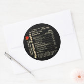 メープルシロップ栄養ファクト赤糖メープルリーフ ラウンドシール (封筒)