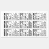 メープルシロップ栄養ファクト防水ラベル ラベル (シート)