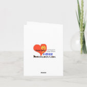 メープルシロップ樽を身に着けている男カナダのデイカード カード (裏面)