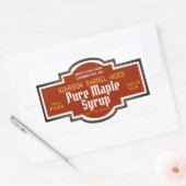 メープルシロップ樽熟成スタイルラベル 長方形シール (封筒)