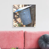 メープルシロップ砂糖樹液バケツ キャンバスプリント (インサイチュ (リビング))