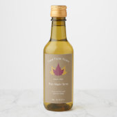 メープルシロップ素朴ラベルのシール ワインラベル (正面)