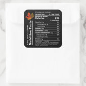 メープルシロップ編集可能な栄養ファクトブラックラベル スクエアシール (バッグ)