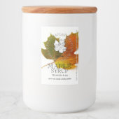 メープルシロップ編集可能ラベル（ダブルメープルリーフ） フードラベル (正面)