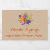 メープルシロップ缶詰ラベル フードラベル (シングルラベル)
