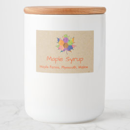 メープルシロップ缶詰ラベル フードラベル