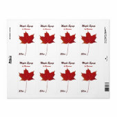 メープルシロップ缶詰ラベル ラベル (フルシート)