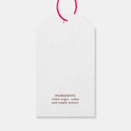 メープルシロップ自家製レシピ ギフトタグ (裏面)