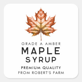 メープルシロップ自家製レシピ スクエアシール