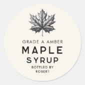 メープルシロップ自家製レシピ ラウンドシール (正面)