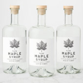 メープルシロップ自家製レシピ リキュールボトルラベル (ボトル)