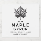 メープルシロップ自家製レシピ リキュールボトルラベル (シングルラベル)
