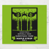 メープルシロップ農家市場 リキュールボトルラベル (シングルラベル)