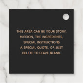 メープルシロップ金ゴールドとブラックメープルリーフクラシックルーン フェイバータグ (裏面)