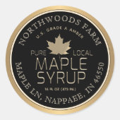 メープルシロップ金ゴールドリーフカスタム金ゴールドブラック縁どセル ラウンドシール (正面)