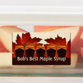 メープルシロップ長方形食品ラベル ラベル (貼付)