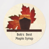メープルシロップ食品ラベル ラベル (デザイン1)