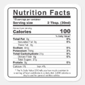 メープルシロップ2020編集可能な栄養ファクトラベル スクエアシール (正面)