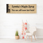 メープルシロップ2.5' x 8'カスタムな旗 横断幕 (インサイチュ)