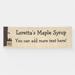 メープルシロップ2.5' x 8'カスタムな旗 横断幕