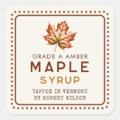 メープルシロップ スクエアシール (正面)
