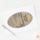 メープルシロップKraft栄養ファクトオーバルリーフラベル 楕円形シール (封筒)