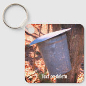 メープルシロップSAPバケットパーソナライズされた自然 キーホルダー (正面)
