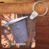 メープルシロップSAPバケットパーソナライズされた自然 キーホルダー (裏面)