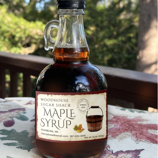 メープルシロップSAPバケットパーチメント3" x 2"ラベル フードラベル