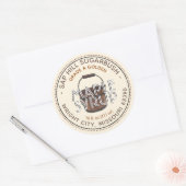 メープルシロップSapバケット編集可能な製品ラベル ラウンドシール (封筒)