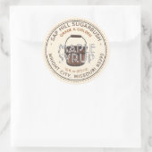 メープルシロップSapバケット編集可能な製品ラベル ラウンドシール (バッグ)