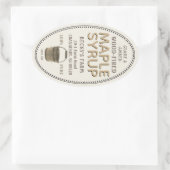 メープルシロップSAPバケッ縁どトオーバルステッカー 楕円形シール (バッグ)