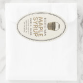 メープルシロップSAPバケッ縁どト楕円ラベル 楕円形シール (バッグ)