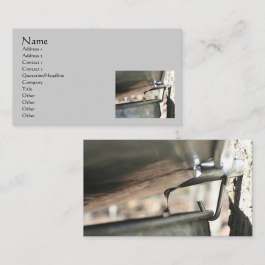 メープルシロップSAPランニング自然名刺 名刺 (正面/裏面)